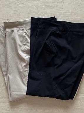 INC International Concepts Plus size Ponte Knit Pants in Black and Cream